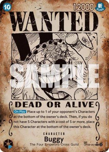 One Piece TCG - Emperors in the New World - Buggy Wanted Poster (OP09-051) - NM
