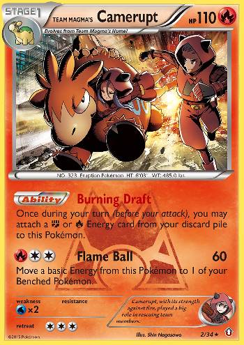 Pokémon - Crise Dupla - Camerupt da Equipe Magma (ASC267) - NM