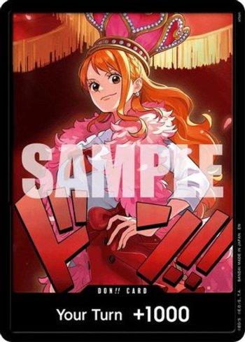 Carta One Piece Extra Booster 03 Heroines Edition Don!! Nami em condição Near Mint (NM), original e autêntica — imagem ilustrativa — Universo Cards