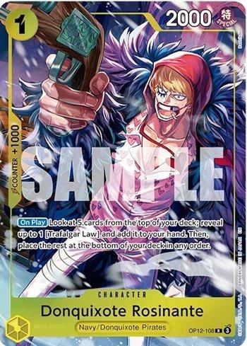 Carta One Piece Illustration Box Vol.6 Donquixote Rosinante (OP12-106) em condição Near Mint (NM), original e autêntica — imagem ilustrativa — Universo Cards