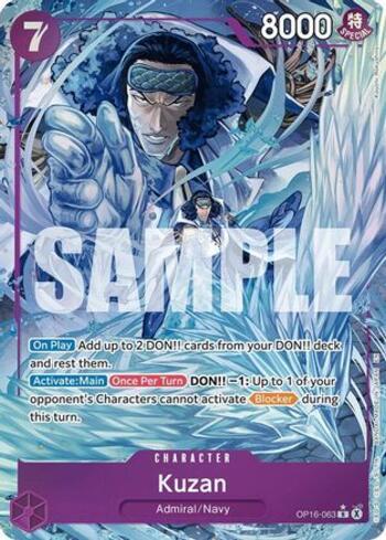 Kuzan OP16-063 Alternate Art One Piece TCG The Time of Battle NM - Universo Cards