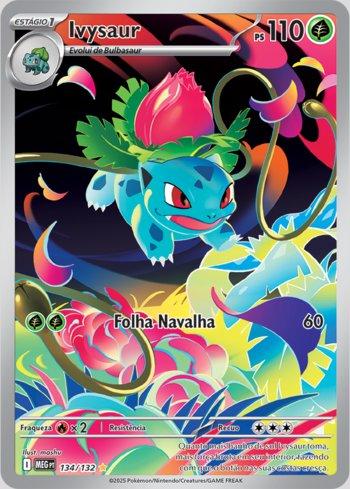 Carta Pokémon Megaevolução Ivysaur (MEG134) em condição Near Mint (NM), original e autêntica — imagem ilustrativa — Universo Cards