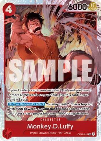 Monkey D. Luffy OP16-015 One Piece TCG The Time of Battle NM - Universo Cards