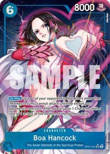 Carta One Piece Boa Hancock (OP07-051) de 500 Years in the Future em condição Near Mint (NM), original e autêntica - imagem ilustrativa - Universo Cards