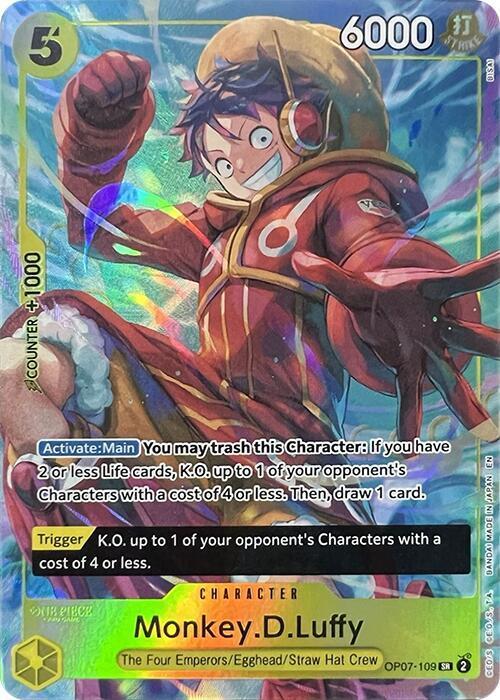 One Piece TCG - Illustration Box Vol.3 Promo - Monkey.D.Luffy (OP07-109) - NM