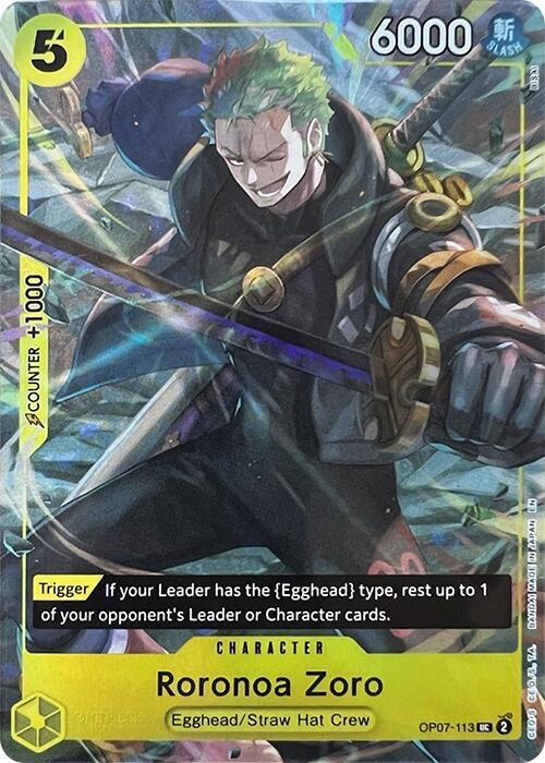 One Piece TCG - Illustration Box Vol.3 Promo - Roronoa Zoro (OP07-113) - NM