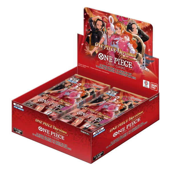 Caixa de Booster oficial One Piece TCG Extra Booster Heroines EB-03 em inglês da Bandai, produto lacrado de fábrica.