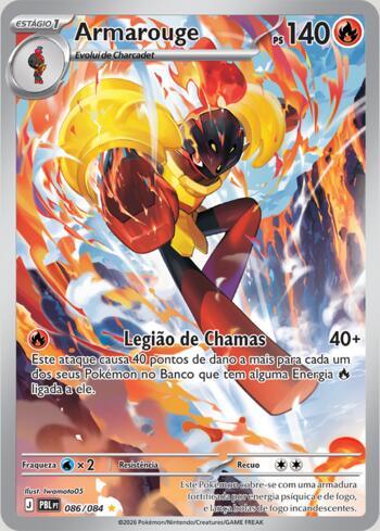 Carta Pokémon Armarouge (PBL086), Megaevolução Escuridão Absoluta, estado Near Mint