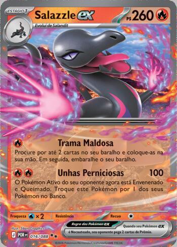 Carta Pokémon Salazzle ex (POR016), Megaevolução Equilíbrio Perfeito, estado Near Mint