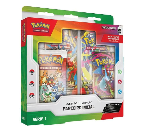 Coleção Ilustração Parceiro Inicial Série 1 Pokémon TCG PT lacrada - Universo Cards