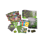 Conteúdo da ETB Pokémon Perfect Order (ME03): 9 boosters, promo Tyrunt, sleeves, dados e caixa colecionável, originais e lacrados