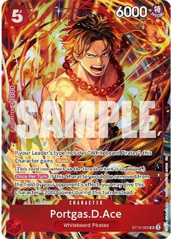 Carta One Piece Portgas D. Ace (ST15-005) do Illustration Box Vol.5 em condição Near Mint (NM), original e autêntica — imagem ilustrativa — Universo Cards