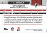 Verso do card A.J. Terrell Jr. #9, Atlanta Falcons, Topps Flagship Football 2026