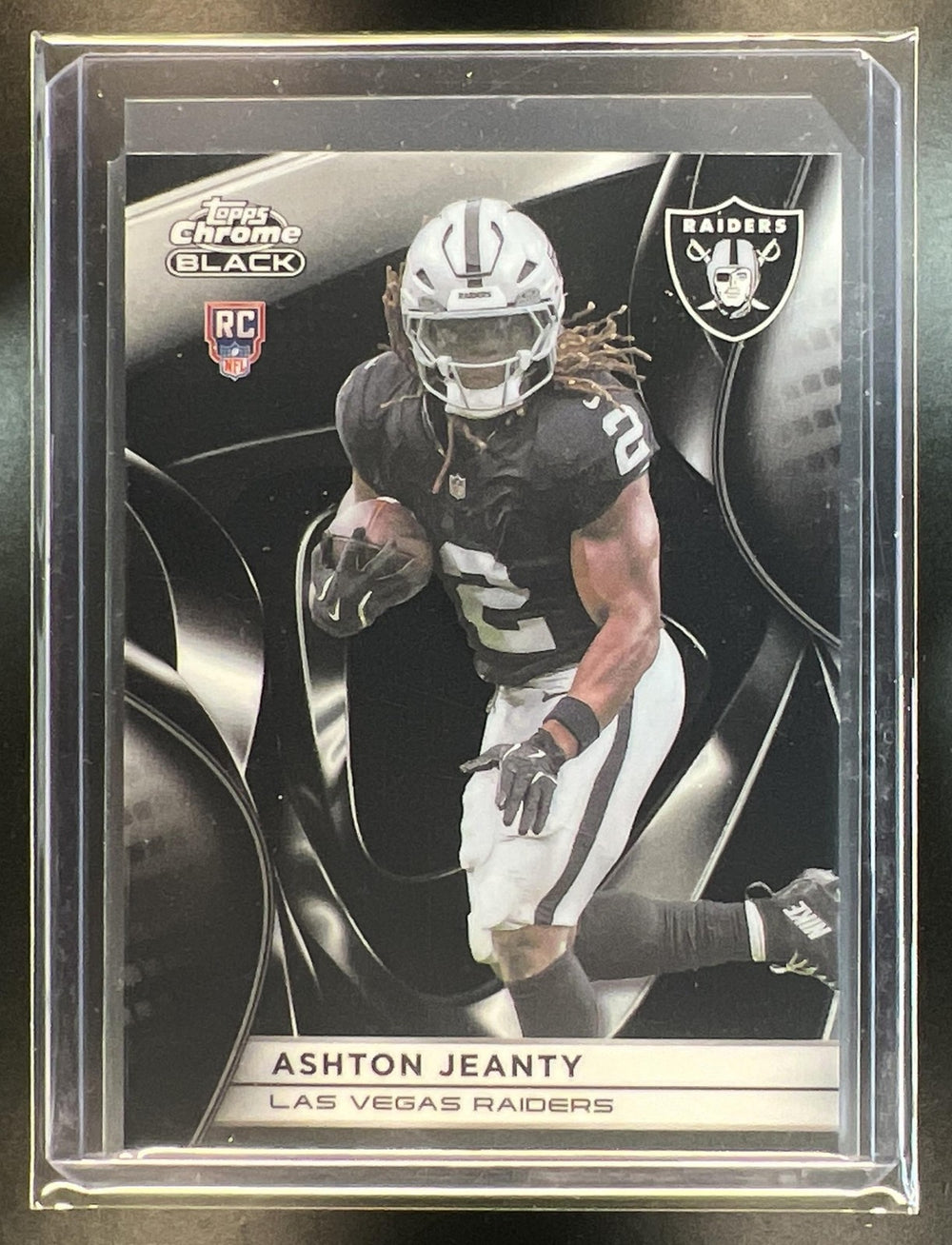 Topps NFL - Chrome Black 2025 - Ashton Jeanty (#125) Rookie Card RC - Las Vegas Raiders - NM
