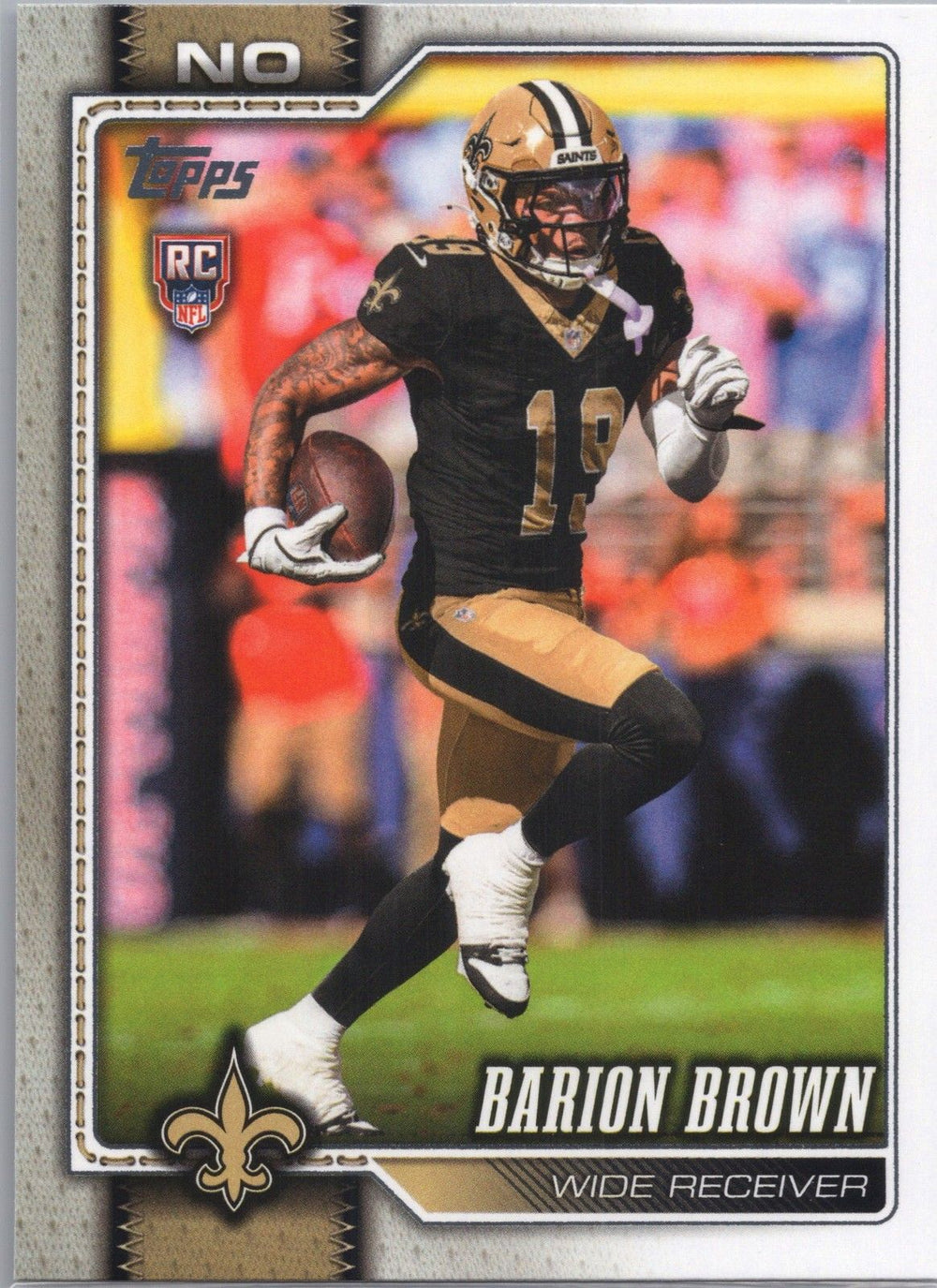 Topps NFL - Topps Flagship Football 2026 - Barion Brown (#386) Rookie Card RC - New Orleans Saints - NM