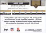 Verso da rookie card Barion Brown #386, New Orleans Saints, Topps Flagship Football 2026