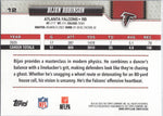 Verso do card Bijan Robinson #12, Atlanta Falcons, Topps Flagship Football 2026