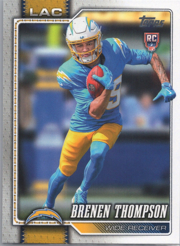 Rookie card Topps Flagship Football 2026 Brenen Thompson Los Angeles Chargers #334, frente