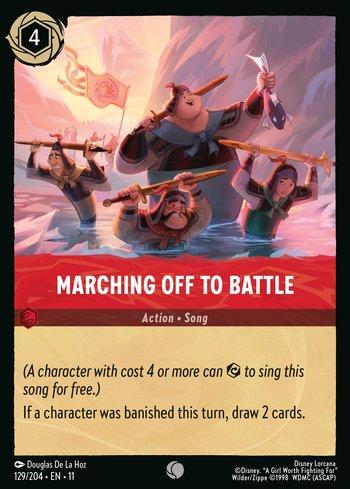 Lorcana - Winterspell - Marching Off to Battle (11-129) Foil - NM
