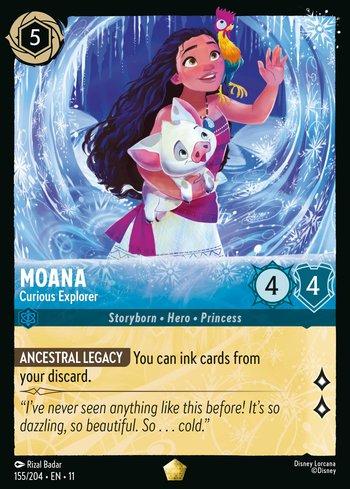 Lorcana - Winterspell - Moana, Curious Explorer (11-155) - NM