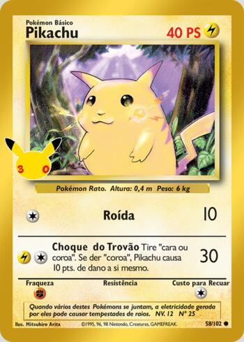 Pokémon - Megaevolução - Celebração de 30 Anos - Pikachu (30C058) Coleção Clássica - NM
