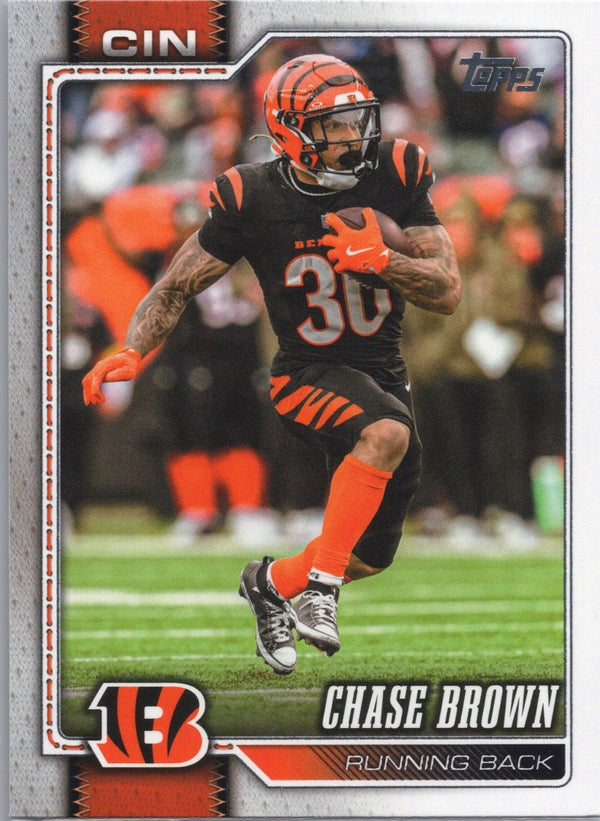 Card Topps Flagship Football 2026 Chase Brown Cincinnati Bengals #42, frente