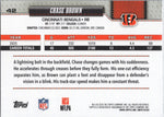 Verso do card Chase Brown #42, Cincinnati Bengals, Topps Flagship Football 2026