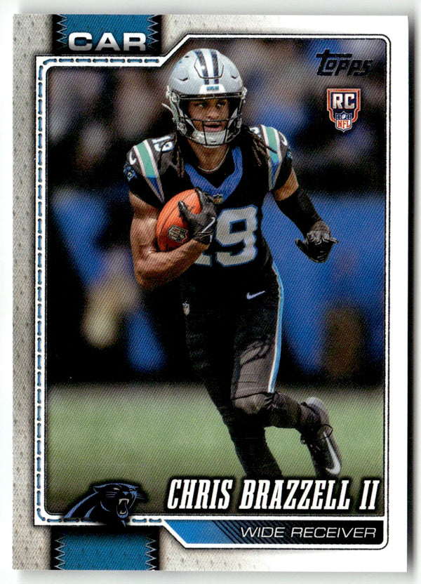 Rookie card Topps Flagship Football 2026 Chris Brazzell II Carolina Panthers #326, frente