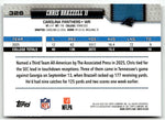 Verso da rookie card Chris Brazzell II #326, Carolina Panthers, Topps Flagship Football 2026