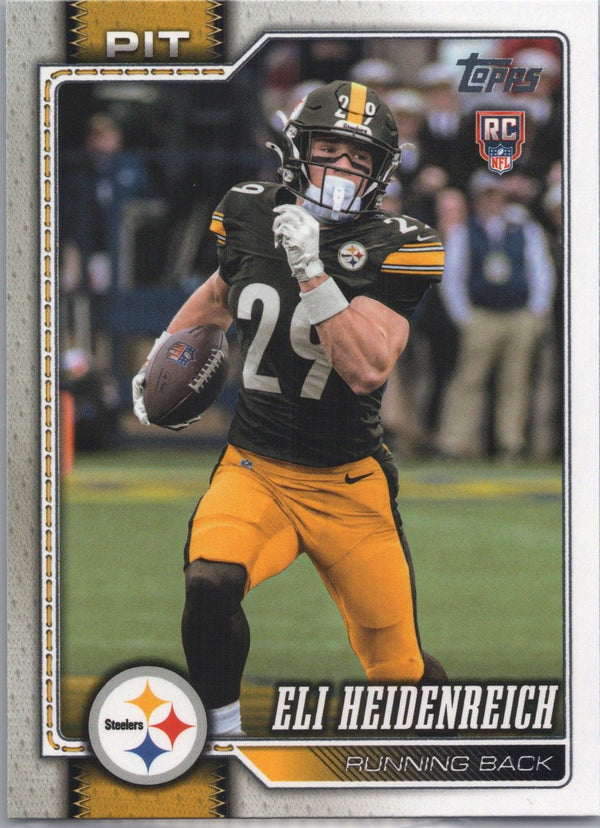 Rookie card Topps Flagship Football 2026 Eli Heidenreich Pittsburgh Steelers #398, frente