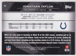 Verso do card Topps Chrome Black 2025 Jonathan Taylor #45, Indianapolis Colts