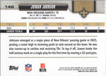 Verso do card Juwan Johnson #146, New Orleans Saints, Topps Flagship Football 2026