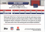 Verso do card Malik Nabers #153, New York Giants, Topps Flagship Football 2026