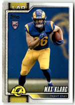 Rookie card Topps Flagship Football 2026 Max Klare Los Angeles Rams #340, frente