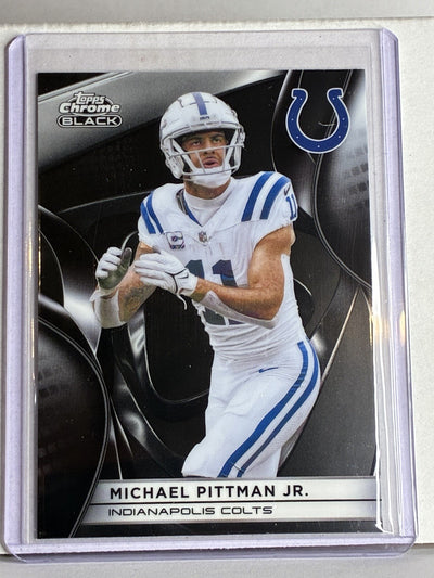 Card Topps Chrome Black 2025 Michael Pittman Jr. Indianapolis Colts #46, frente