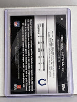 Verso do card Topps Chrome Black 2025 Michael Pittman Jr. #46, Indianapolis Colts