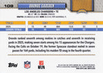 Verso do card Oronde Gadsden #109, Los Angeles Chargers, Topps Flagship Football 2026