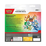 Coleção Ilustração Parceiro Inicial Série 1 Pokémon TCG verso da caixa - Universo Cards