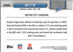 Verso do card Rev It Up #299, Detroit Lions, Topps Flagship Football 2026