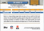 Verso do card Tre Harris III #106, Los Angeles Chargers, Topps Flagship Football 2026