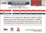 Verso do card TreVeyon Henderson #135, New England Patriots, Topps Flagship Football 2026